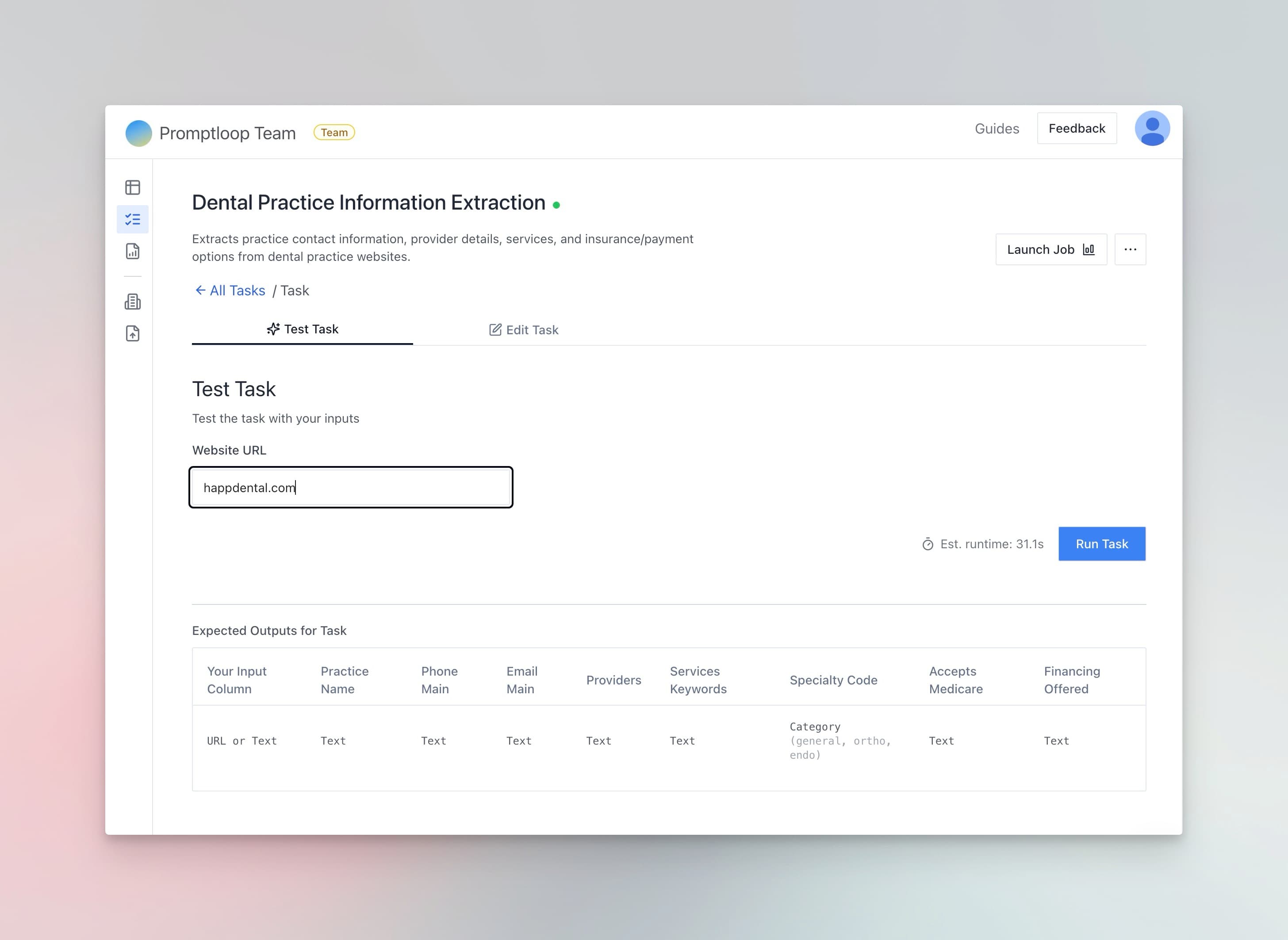 Test AI scraping agent