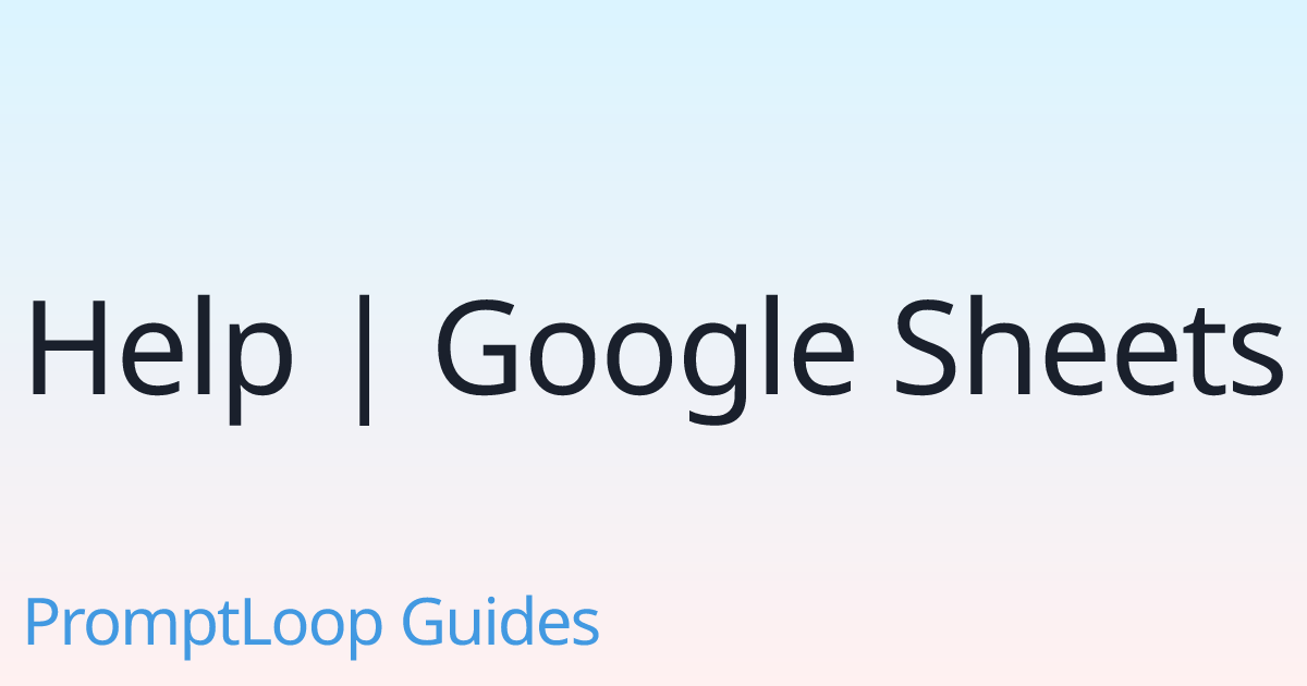 help-google-sheets